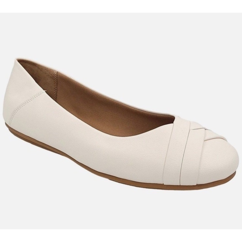 Style & Co. Women's 11M SENNETTE Ivory Flats Comfort Ballet Preppy Casual NEW
